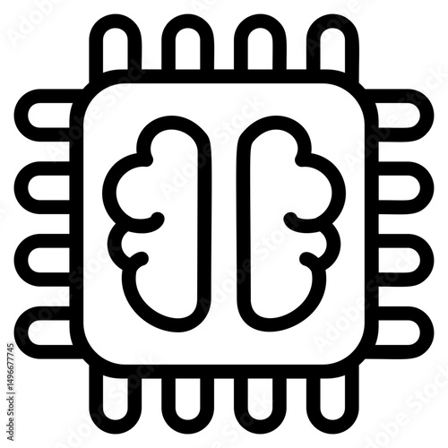 Artificial intelligence Line Icon