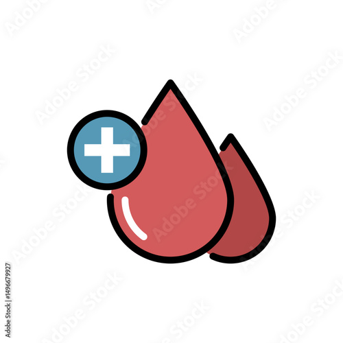 Blood Donor Hospital and medical care icon