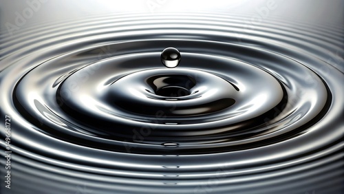 Abstract black water ripple surface clear water shadow isolated on white background