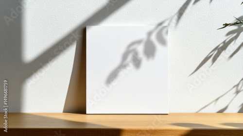 Blank Canvas Mockup: Sunlight and Shadow