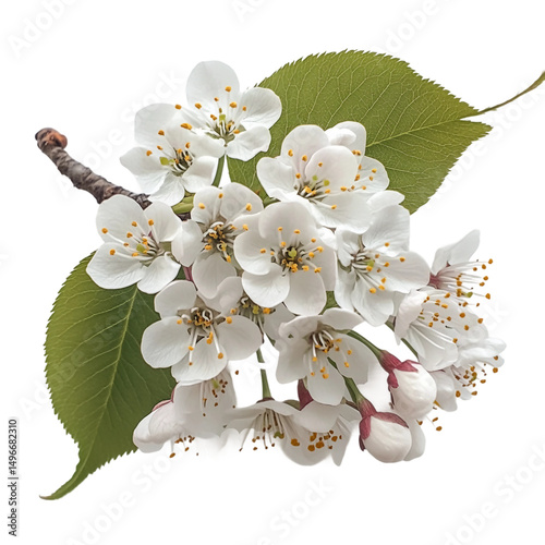  xcherry blossomcherry blossom isolated on white background photo