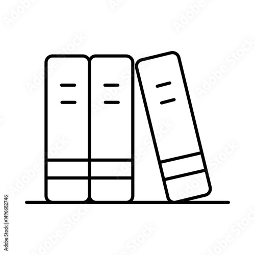 Books Line Icon Editable Stroke. Education, Study, Library, Reading, Science, Student, Graduation, Bookstore Icons Vector Illustration