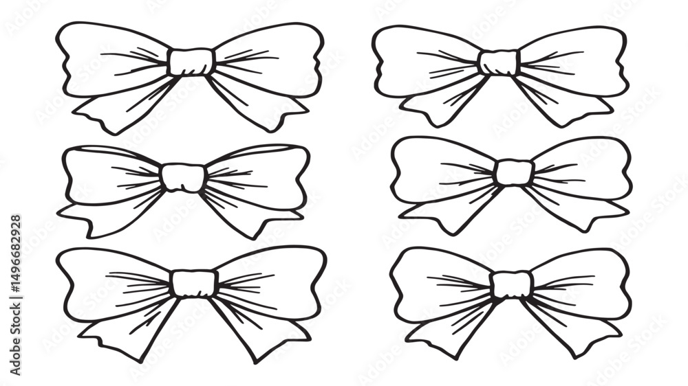 Obraz premium Bow line art simple elegant design