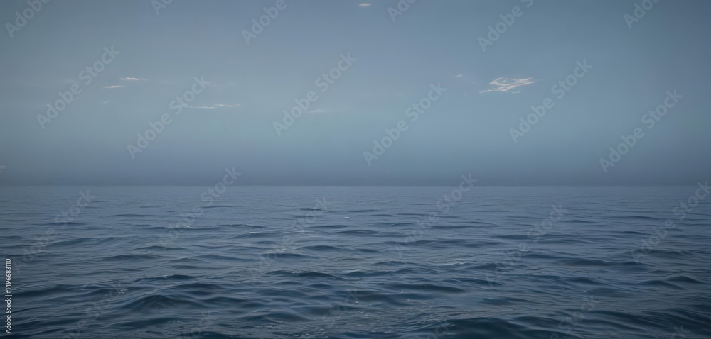 Obraz premium Subtle light blue to deep ocean gradient, calming effect, color, blue