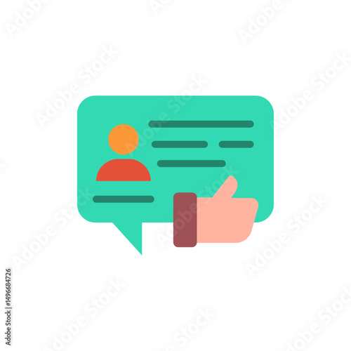 Online engagement dialogue with a positive feedback gesture in a chat box