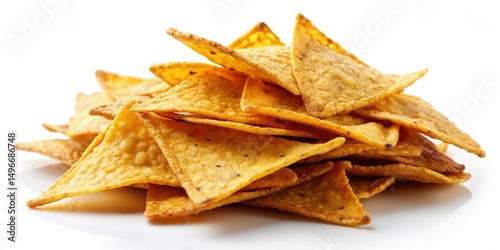Crunchy tortilla chip stack , snack, chip