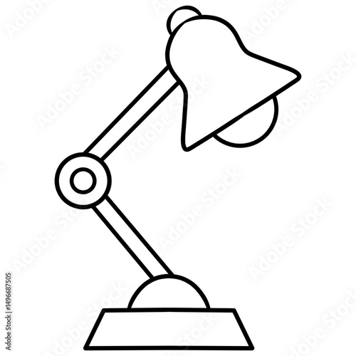 desk lamp icon vector