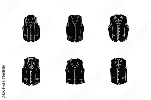 vest sketch silhouette vector illustration
