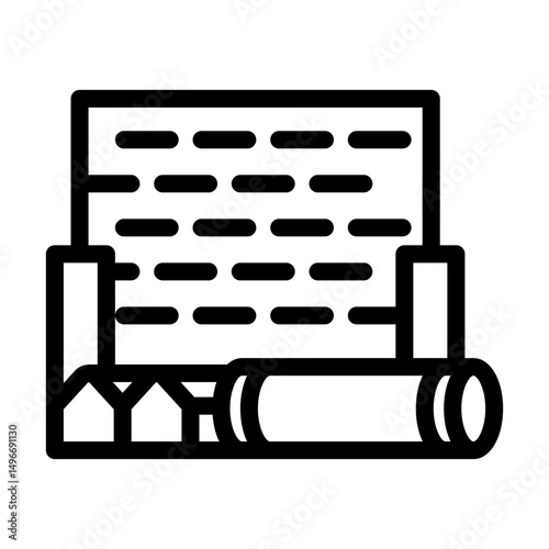 product cement production line icon vector illustration