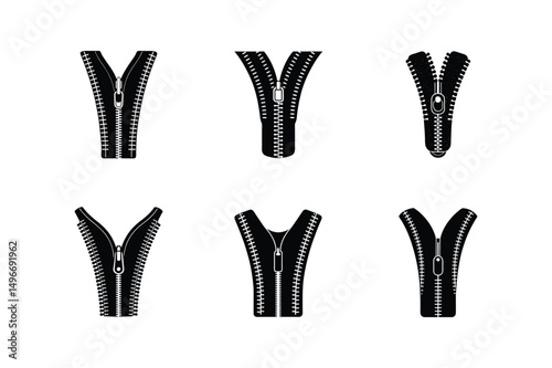 zipper detailss sketch icon silhouette vector illustration