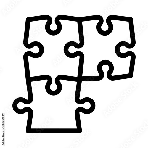 puzzle solution line icon vector illustration