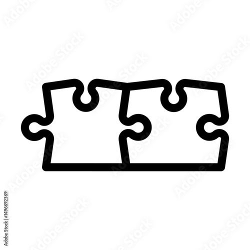 puzzle business solution line icon vector illustration