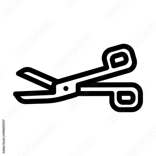 surgical scissors surgeon line icon vector illustration