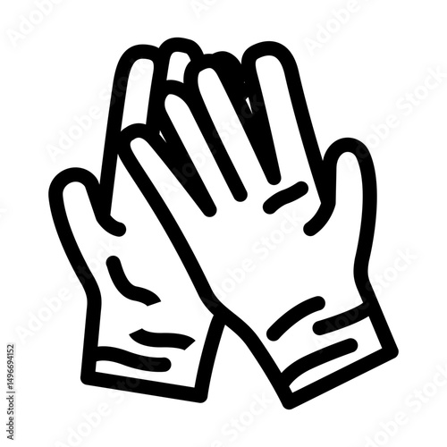 surgical gloves surgeon line icon vector illustration