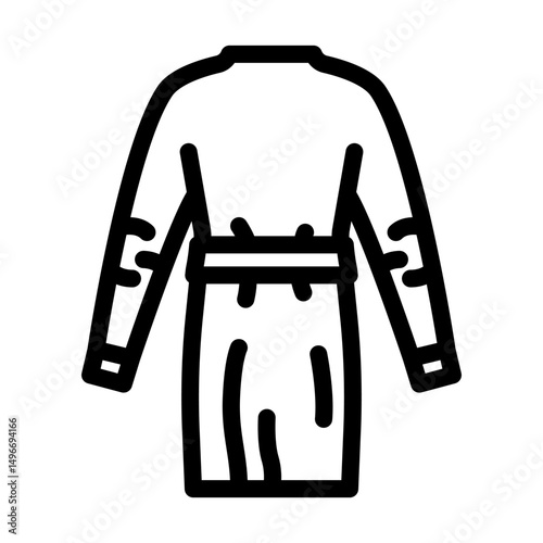 surgical gown surgeon line icon vector illustration