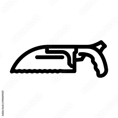bone saw surgeon line icon vector illustration