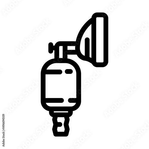 anesthesia mask surgeon line icon vector illustration