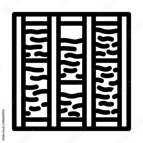 insulation installation frame house line icon vector illustration