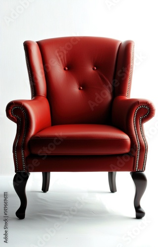 red leather sofa