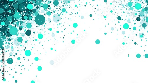 Minimalist abstract vector background with centered turquoise gradient dots on white space for modern elegant design layout