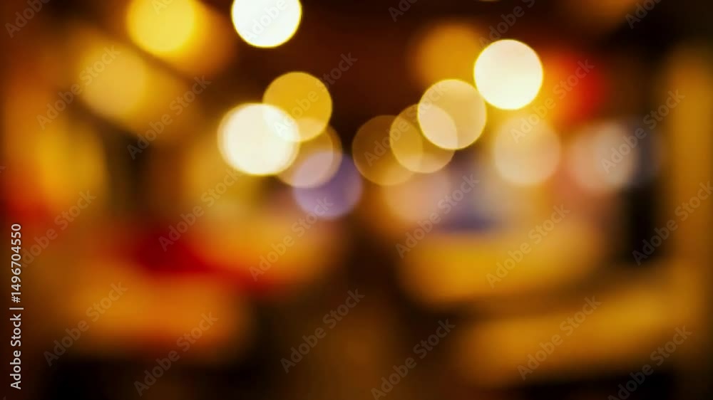Wet city street night neon lights reflection
