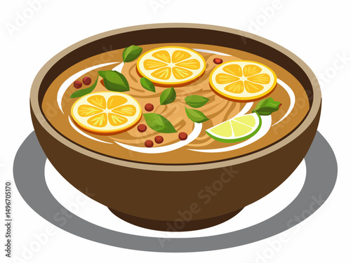  a serving of haleem with fried onions 