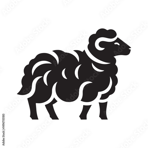 sheep vector silhouette clip art logo design illustration