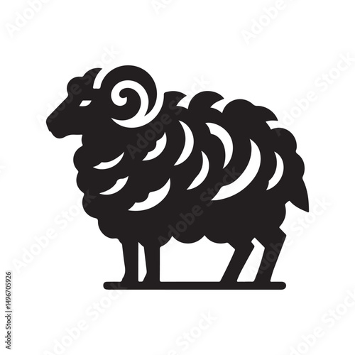 sheep vector silhouette clip art logo design illustration