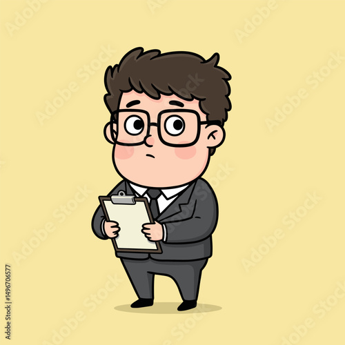 Office guy icon of affirmation