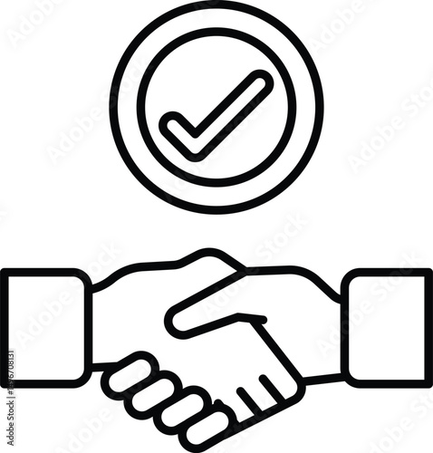A handshake symbolizes agreement and trust