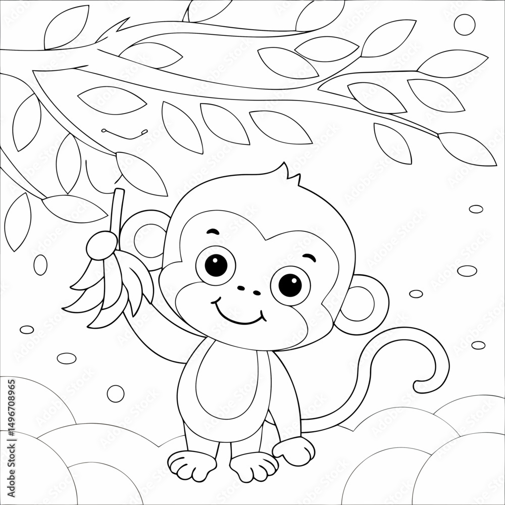 Fototapeta premium Vector Illustration and Coloring Book Style 