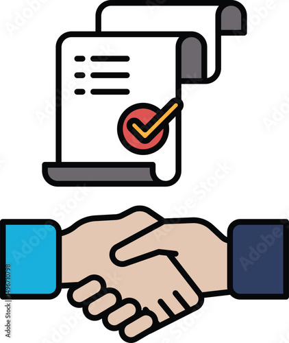 A hand shaking a piece of paper with a check mark on it