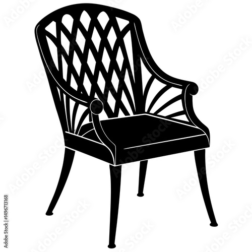 armchair isolated on white background