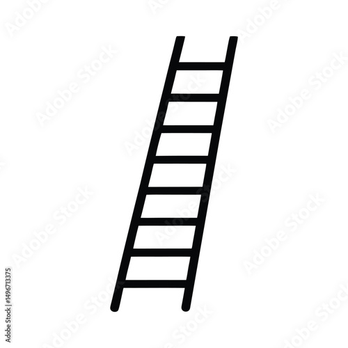Silhouette of a Ladder