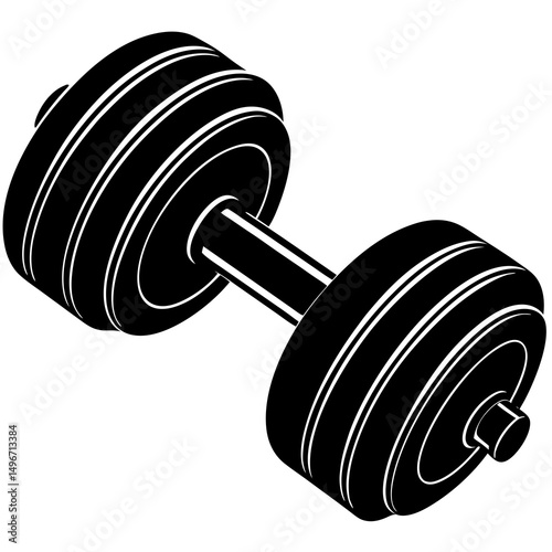 dumbbell isolated on white