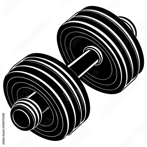 dumbbell isolated on white