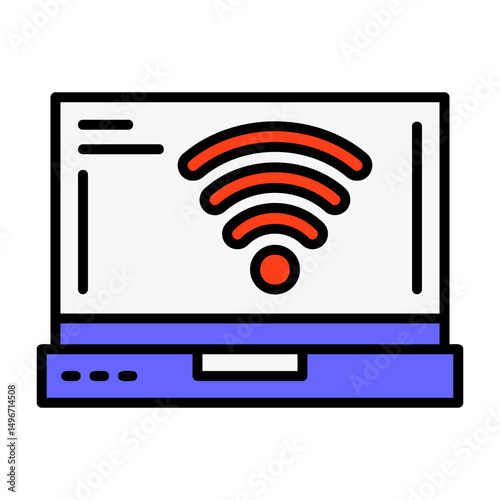 Wi Fi Laptop Interface Filled Icon