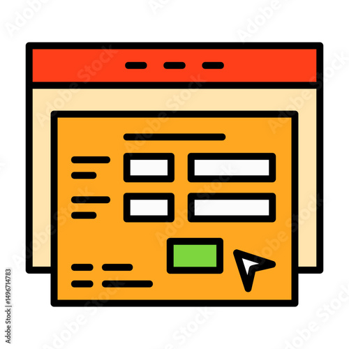Application Form Filled Style Icon
