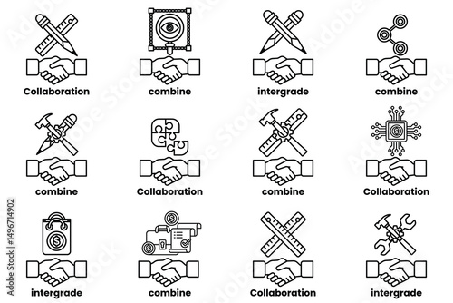 A series of handshakes with different meanings