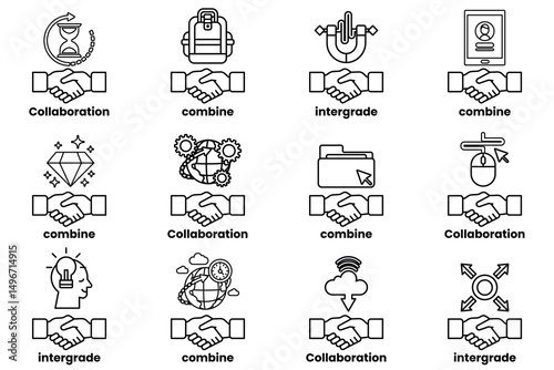 The image is a collection of handshakes, each with a different meaning