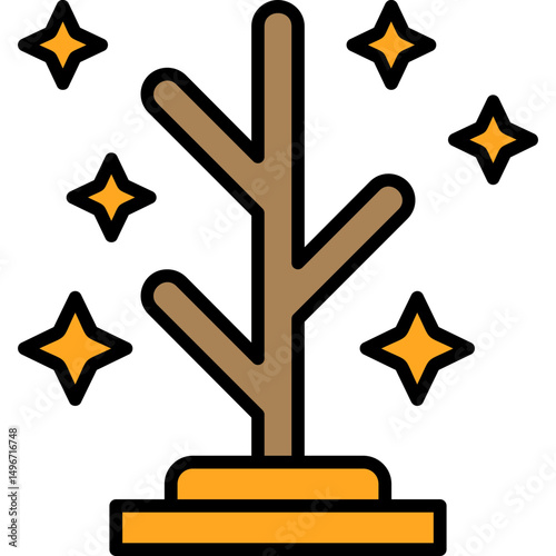 Coat rack Vector Filled Style Icon