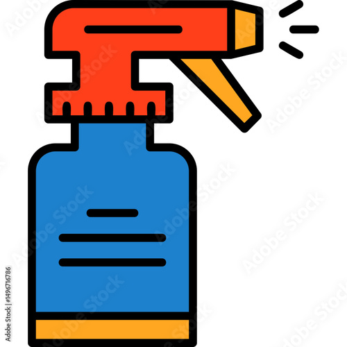 Cleaning spray Vector Filled Style Icon