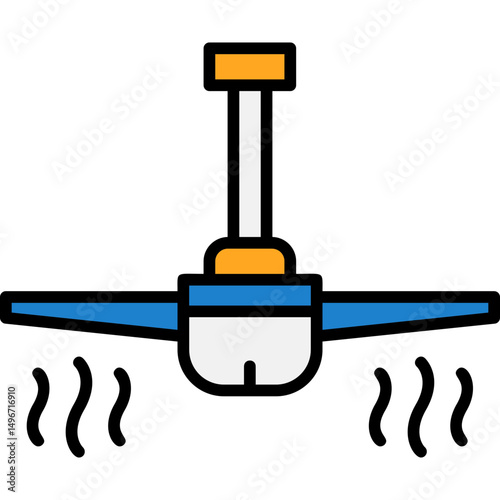 Ceiling fan Vector Filled Style Icon