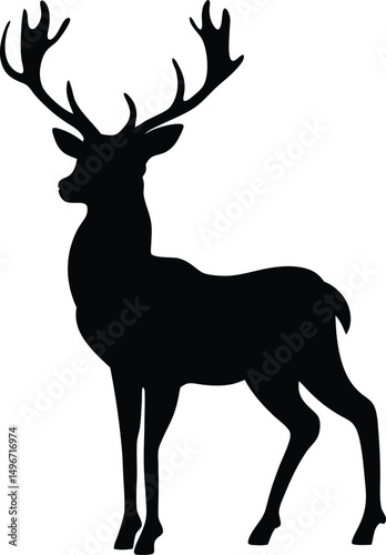 deer silhouette vector illustration