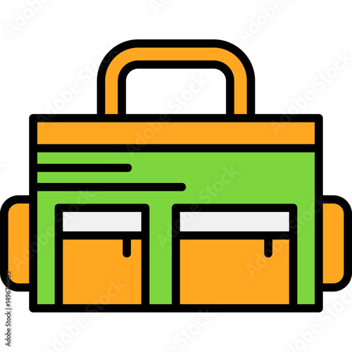Diaper bag Vector Filled Style Icon