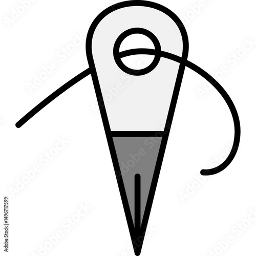 Needle and thread Vector Filled Style Icon