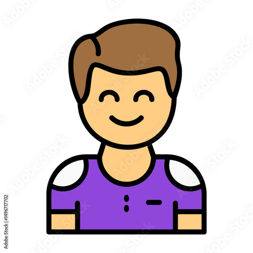 Contentment Filled Style Emotion Icon