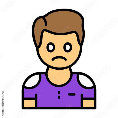 Guilt Filled Style Emotion Icon