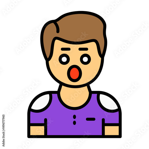 Hesitation Filled Style Emotion Icon