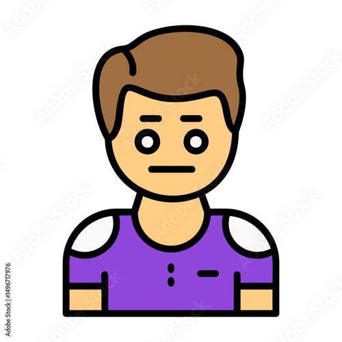 Disinterest Filled Style Emotion Icon